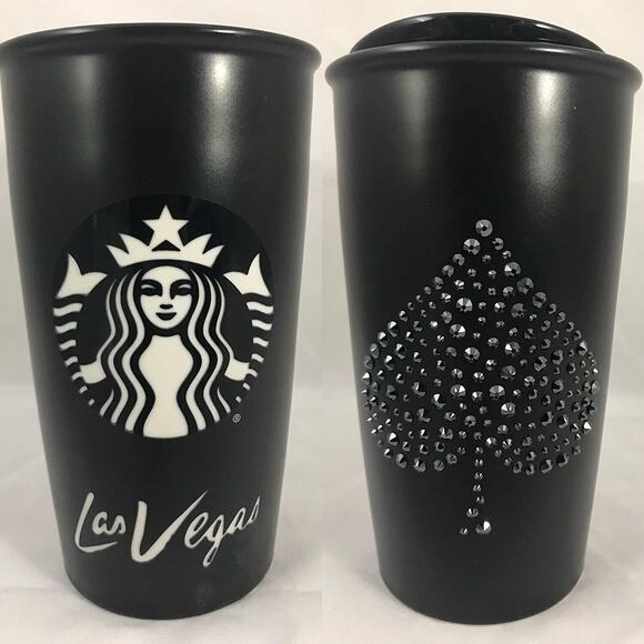 Starbucks Las Vegas Swarovski Black Tumbler 2015 Limited Edition NEW!!!